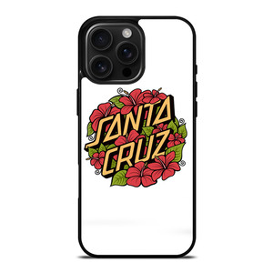 SANTA CRUZ SKATEBOARD FLORAL WHITE iPhone 16 Pro Max Case
