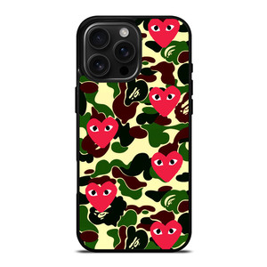 SUPREME BAPE COMME DES GARCONS iPhone 16 Pro Max Case SUPREME BAPE COMME DES GARCONS iPhone 16 Pro Max Case