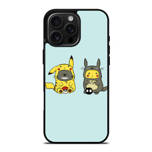 TOTORO X PIKACHU CARTOON iPhone 16 Pro Max Case