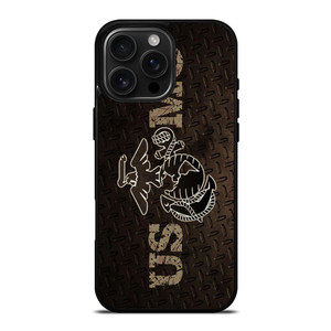 UNITED STATED MARINE CORPS METAL LOGO iPhone 16 Pro Max Case UNITED STATED MARINE CORPS METAL LOGO iPhone 16 Pro Max Case