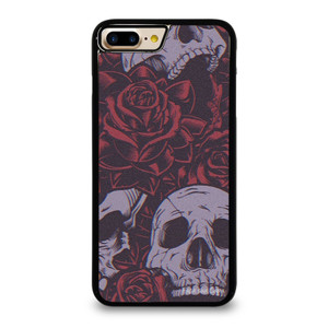 BLACK SKULLS AND ROSES iPhone 7 Plus Case BLACK SKULLS AND ROSES iPhone 7 Plus Case