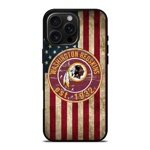 WASHINGTON REDSKINS AMERICAN FLAG iPhone 16 Pro Max Case WASHINGTON REDSKINS AMERICAN FLAG iPhone 16 Pro Max Case