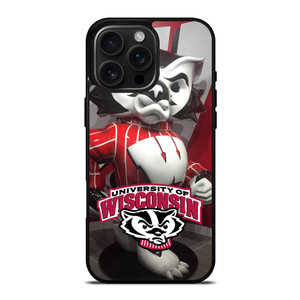 WISCONSIN BADGER MASCOT iPhone 16 Pro Max Case WISCONSIN BADGER MASCOT iPhone 16 Pro Max Case