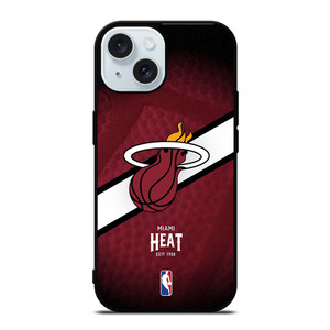LOGO MIAMI HEAT NBA iPhone 15 Case Cover LOGO MIAMI HEAT NBA iPhone 15 Case Cover