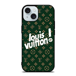 LOUIS VUITTON GREEN LOGO iPhone 15 Case Cover LOUIS VUITTON GREEN LOGO iPhone 15 Case Cover