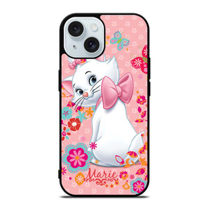 MARIE THE ARISTOCATS CAT FLOWER DISNEY iPhone 15 Case Cover MARIE THE ARISTOCATS CAT FLOWER DISNEY iPhone 15 Case Cover