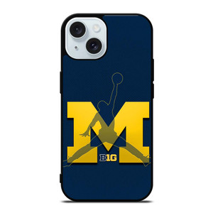 MICHIGAN WOLVERINES AIR JORDAN iPhone 15 Case Cover MICHIGAN WOLVERINES AIR JORDAN iPhone 15 Case Cover