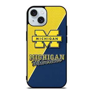 MICHIGAN WOLVERINES FOOTBALL BADGE iPhone 15  Case Cover