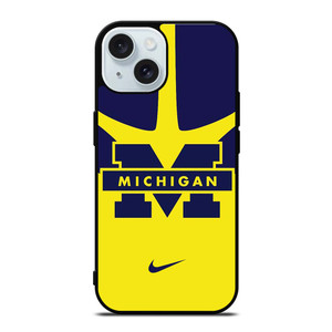 MICHIGAN WOLVERINES FOOTBALL NIKE iPhone 15 Case Cover MICHIGAN WOLVERINES FOOTBALL NIKE iPhone 15 Case Cover