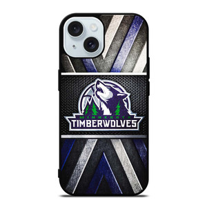 MINNESOTA TIMBERWOLVES METAL SYMBOL iPhone 15  Case Cover