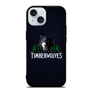 MINNESOTA TIMBERWOLVES WOODEN LOGO iPhone 15  Case Cover