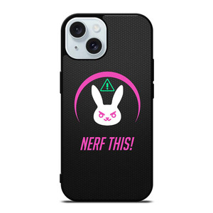 NERF THIS OVERWATCH D.VA iPhone 15 Case Cover NERF THIS OVERWATCH D.VA iPhone 15 Case Cover