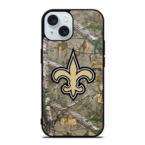 NEW ORLEANS SAINTS CAMO LOGO iPhone 15  Case Cover
