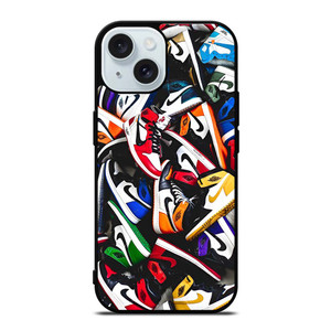 NIKE AIR JORDAN SNEAKERS COLLAGE iPhone 15  Case Cover NIKE AIR JORDAN SNEAKERS COLLAGE iPhone 15  Case Cover