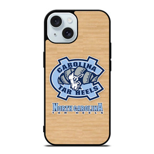 NORTH CAROLINA TAR HEELS WOODEN LOGO iPhone 15  Case Cover NORTH CAROLINA TAR HEELS WOODEN LOGO iPhone 15  Case Cover