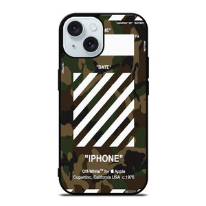 OFF WHITE CAMO ARMY iPhone 15  Case Cover