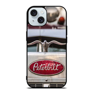PETERBILT TRUCK METAL EMBLEM iPhone 15 Case Cover PETERBILT TRUCK METAL EMBLEM iPhone 15 Case Cover