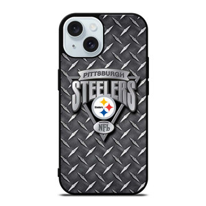PITTSBURGH STEELERS METAL LOGO iPhone 15  Case Cover PITTSBURGH STEELERS METAL LOGO iPhone 15  Case Cover