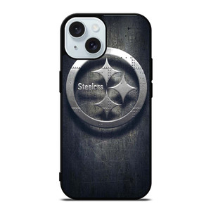 PITTSBURGH STEELERS METAL iPhone 15 Case Cover PITTSBURGH STEELERS METAL iPhone 15 Case Cover