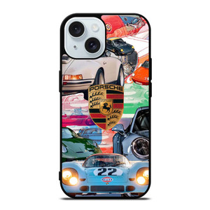 PORSCHE COLLAGE POSTER iPhone 15  Case Cover PORSCHE COLLAGE POSTER iPhone 15  Case Cover