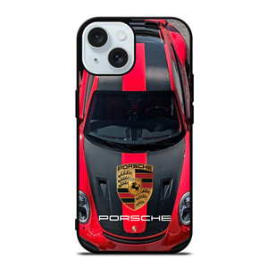 PORSCHE RED CAR LOGO iPhone 15  Case Cover PORSCHE RED CAR LOGO iPhone 15  Case Cover