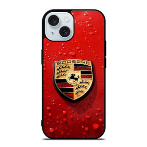 PORSCHE RED EMBLEM iPhone 15  Case Cover