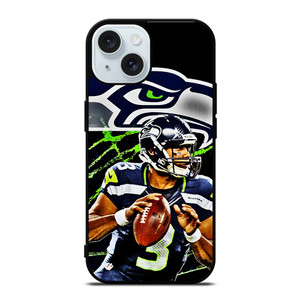 RUSSELL WILSON SEATTLE SEAHAWKS ART iPhone 15  Case Cover RUSSELL WILSON SEATTLE SEAHAWKS ART iPhone 15  Case Cover