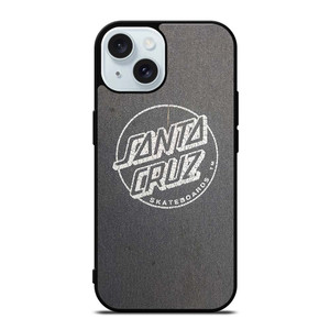 SANTA CRUZ SKATEBOARD LOGO ASPHALT iPhone 15  Case Cover