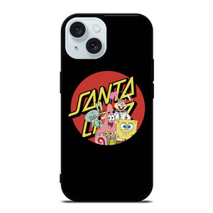 SANTA CRUZ SKATEBOARD X SPONGEBOB iPhone 15 Case Cover SANTA CRUZ SKATEBOARD X SPONGEBOB iPhone 15 Case Cover