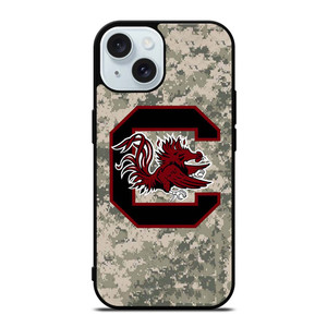 SOUTH CAROLINA GAMECOCKS CAMO LOGO iPhone 15 Case Cover SOUTH CAROLINA GAMECOCKS CAMO LOGO iPhone 15 Case Cover