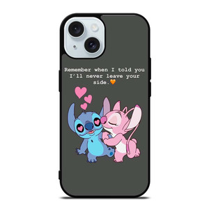 STITCH AND GIRLFRIEND LOVE QUOTE iPhone 15 Case Cover STITCH AND GIRLFRIEND LOVE QUOTE iPhone 15 Case Cover