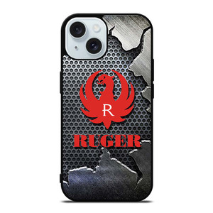STURM RUGER FIREARM METAL LOGO 2 iPhone 15 Case Cover STURM RUGER FIREARM METAL LOGO 2 iPhone 15 Case Cover