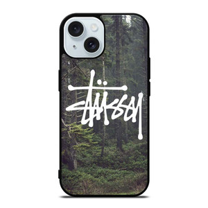 STUSSY SPOOKY FOREST LOGO iPhone 15  Case Cover
