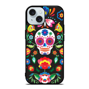 SUGAR SKULL ART iPhone 15 Case Cover SUGAR SKULL ART iPhone 15 Case Cover
