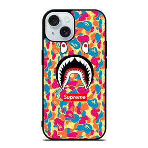SUPREME BAPE CAMO COLOR FULL iPhone 15 Case Cover SUPREME BAPE CAMO COLOR FULL iPhone 15 Case Cover