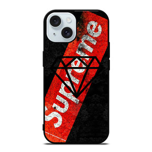 SUPREME DIAMOND SUPPLY CO BLACK iPhone 15  Case Cover