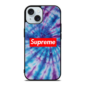 SUPREME DIE TYE iPhone 15 Case Cover SUPREME DIE TYE iPhone 15 Case Cover