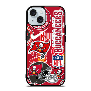 TAMPA BAY BUCCANEERS NFL STICKER BOMB iPhone 15  Case Cover