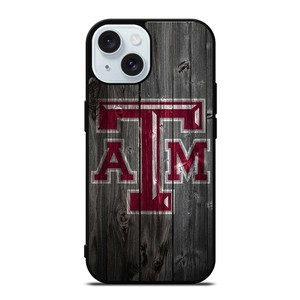 TEXAS AGGIES WOODEN LOGO iPhone 15  Case Cover