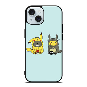TOTORO X PIKACHU CARTOON iPhone 15 Case Cover TOTORO X PIKACHU CARTOON iPhone 15 Case Cover