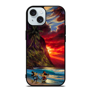 TROPICAL BEAUTIFUL MICKEY MINNIE iPhone 15 Case Cover TROPICAL BEAUTIFUL MICKEY MINNIE iPhone 15 Case Cover