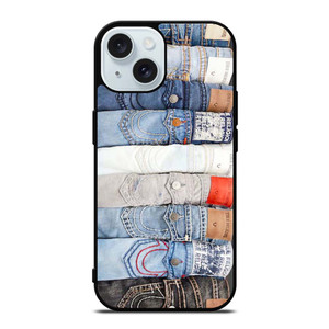 TRUE RELIGION BRAND JEANS COLLAGE iPhone 15  Case Cover