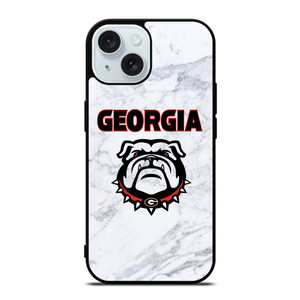 UGA GEORGIA BULLDOGS MARBLE LOGO iPhone 15  Case Cover