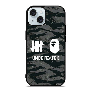 UNDEFEATED X BAPE LOGO iPhone 15  Case Cover