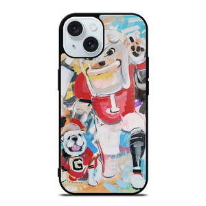 UNIVERSITY OF GEORGIA BULLDOGS UGA ART iPhone 15  Case Cover