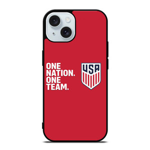 USA SOCCER ONE NATION ONE TEAM iPhone 15  Case Cover USA SOCCER ONE NATION ONE TEAM iPhone 15  Case Cover