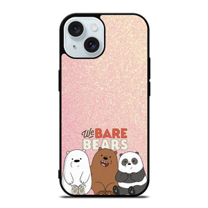 WE BARE BEARS PINK GILTTER iPhone 15 Case Cover WE BARE BEARS PINK GILTTER iPhone 15 Case Cover