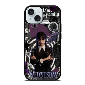 WEDNESDAY ADDAMS FAMILY SERIES iPhone 15 Case Cover WEDNESDAY ADDAMS FAMILY SERIES iPhone 15 Case Cover
