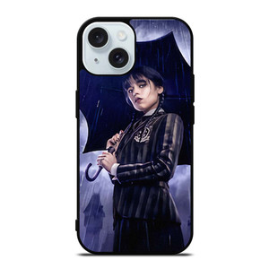 WEDNESDAY ADDAMS JENNA ORTEGA MOVIES iPhone 15  Case Cover WEDNESDAY ADDAMS JENNA ORTEGA MOVIES iPhone 15  Case Cover