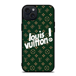 LOUIS VUITTON GREEN LOGO iPhone 15 Plus Case